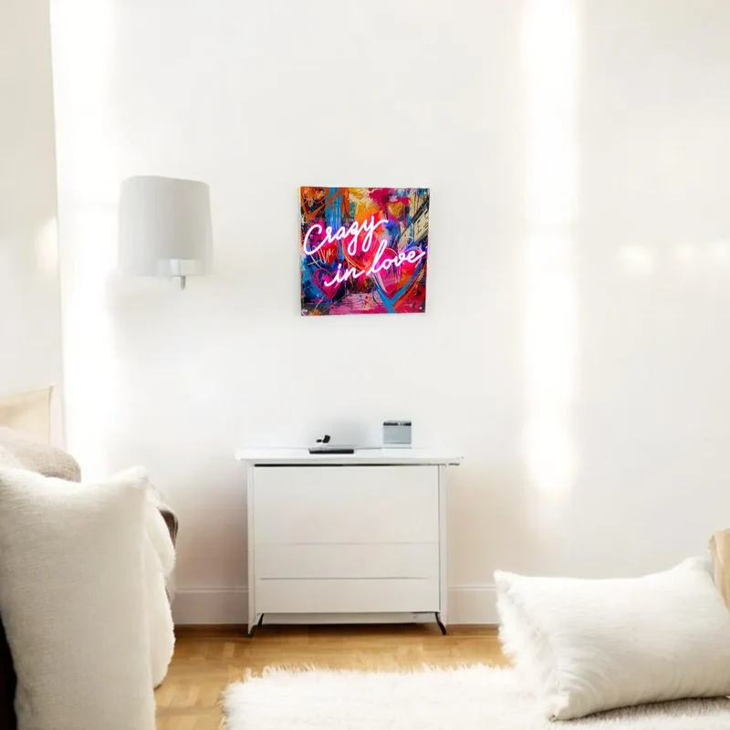 Tableau décoratif "Crazy In Love" - Message in the Frame