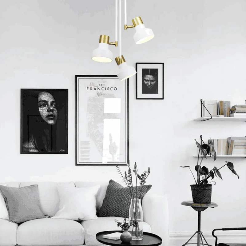 Plafonnier Dorothy blanc – Luminaire classique finition dorée pour salon