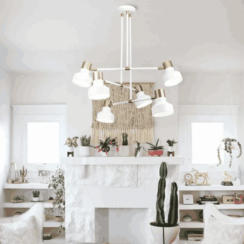 Plafonnier Dorothy blanc – Luminaire classique finition dorée pour salon
