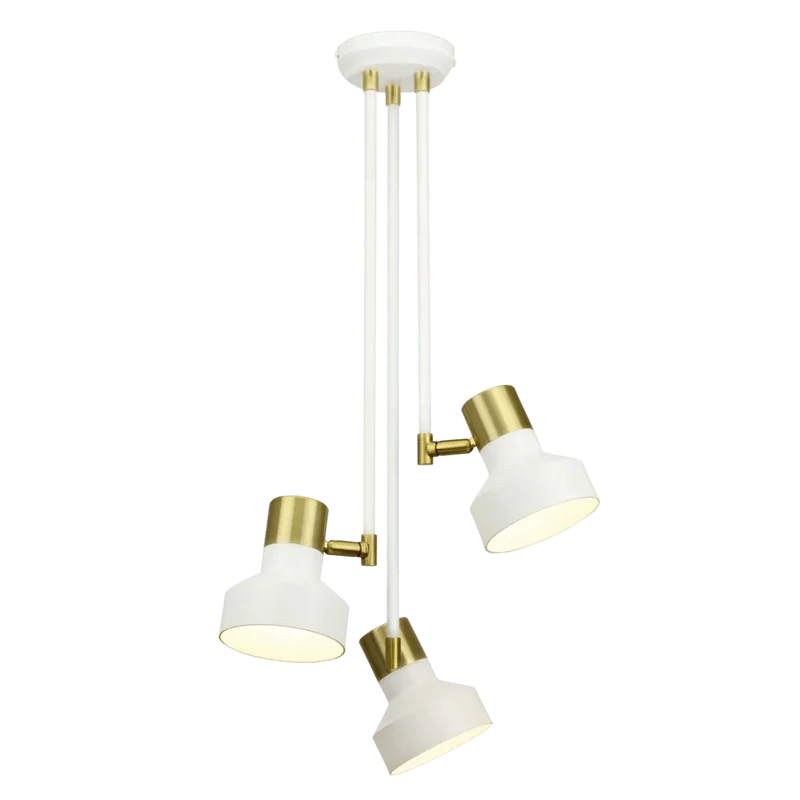 Plafonnier Dorothy blanc – Luminaire classique finition dorée pour salon