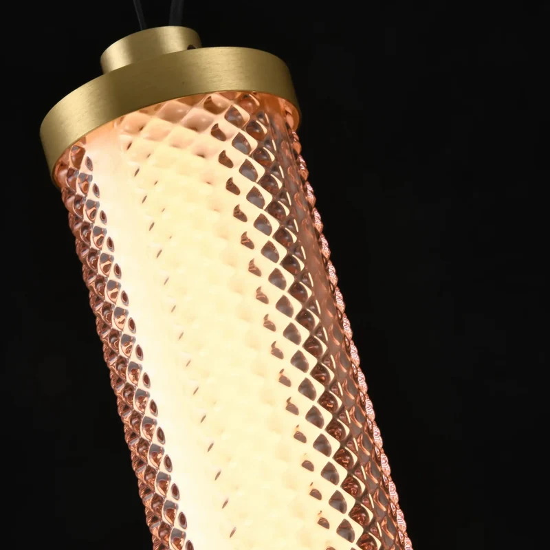 Suspension Tiffany verticale Diamant – Luminaire design LED dimmable élégant