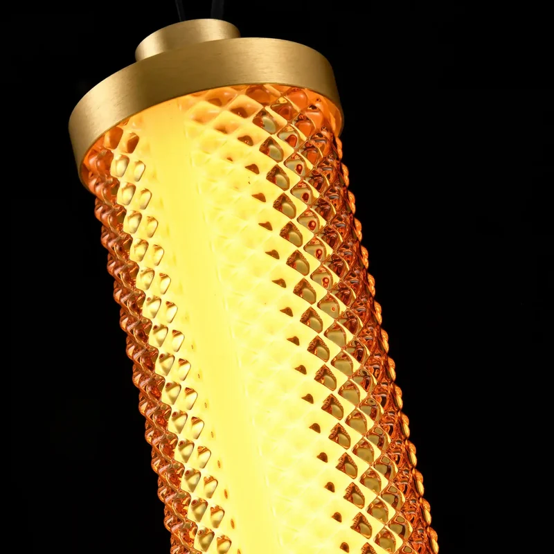 Suspension Tiffany verticale Diamant – Luminaire design LED dimmable élégant