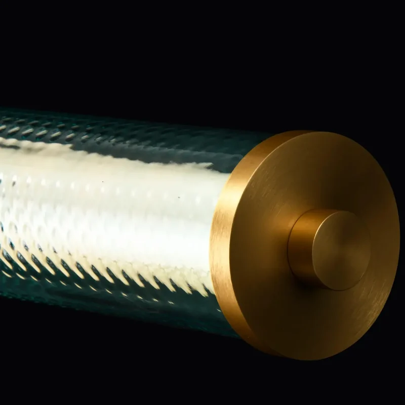 Lampadaire Tiffany – LED intégrée, intensité variable, finition dorée