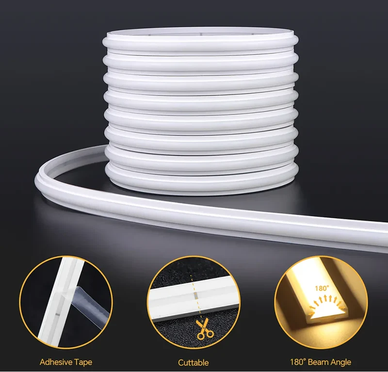 Self-Adhesive COB Neon LED Strip Light for Under Cabinet - Penetrating Touch Sensor, 24V