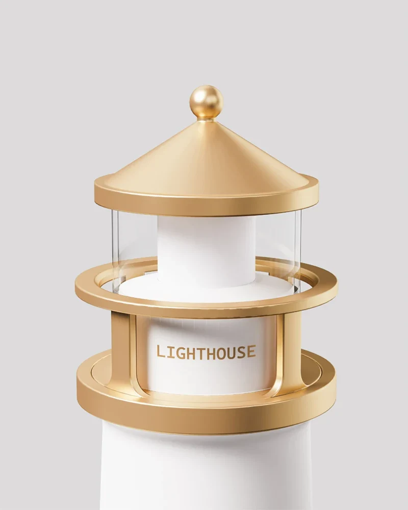Moon Projection Lighthouse Night Light - Remote Control, Motion Sensor, Rechargeable