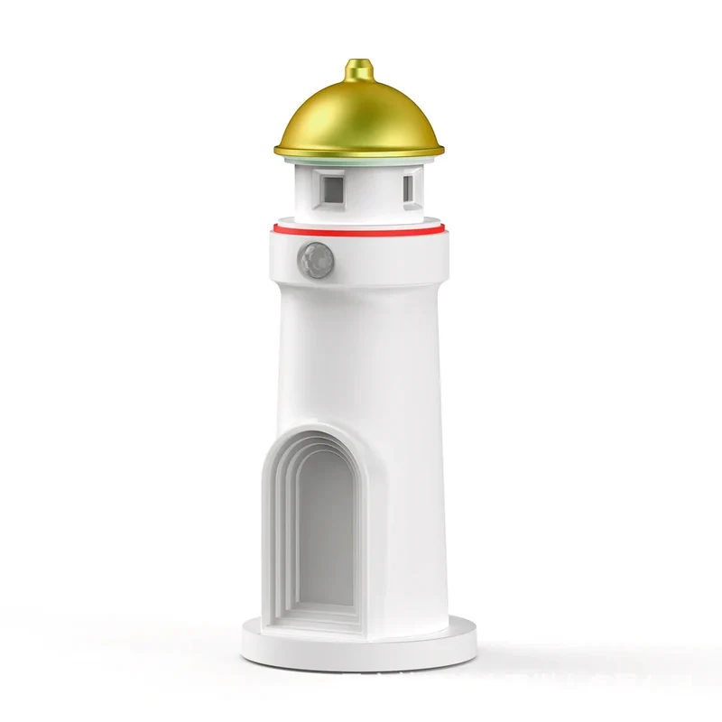 Moon Projection Lighthouse Night Light - Remote Control, Motion Sensor, Rechargeable