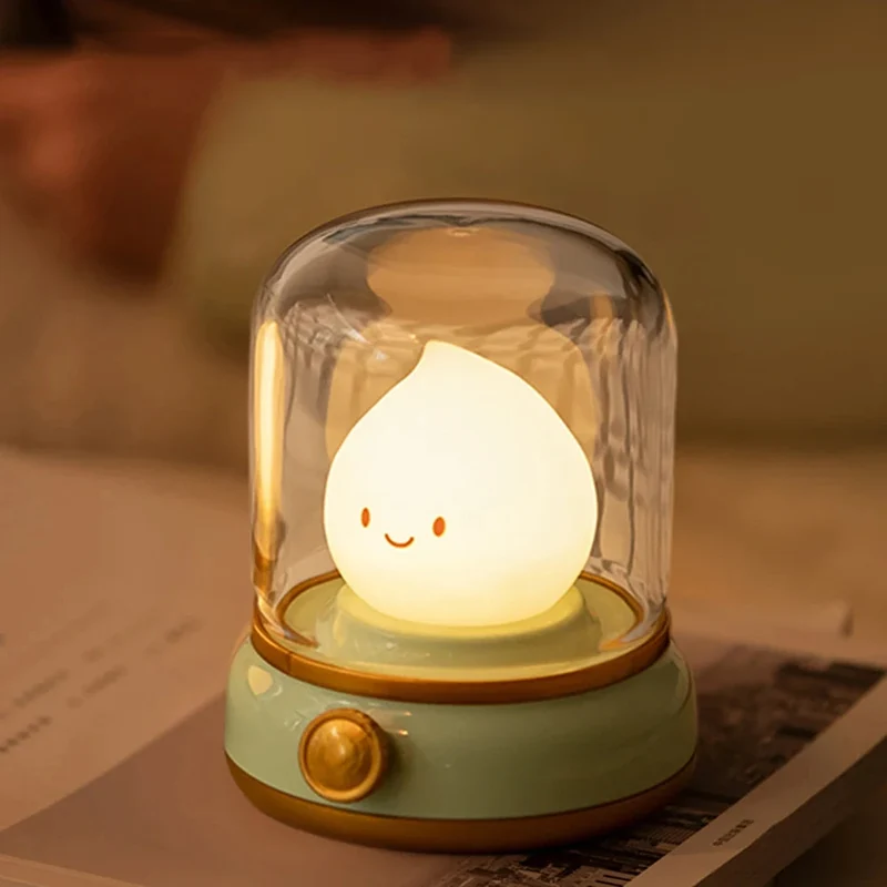 Kerosene-Style LED Night Light - Dual Modes, USB Rechargeable, Flameless