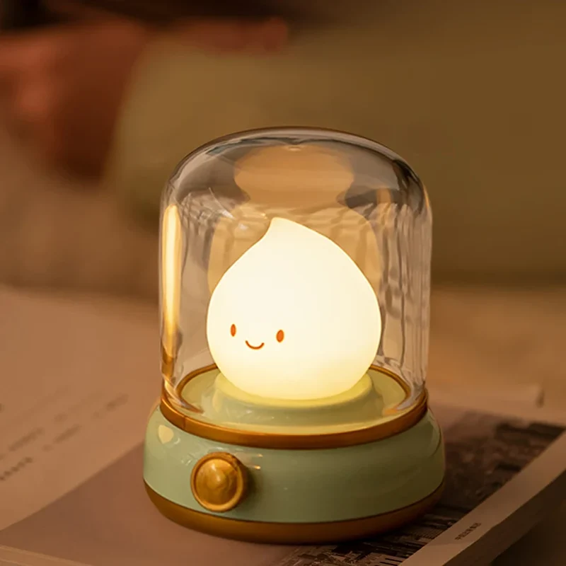 Kerosene-Style LED Night Light - Dual Modes, USB Rechargeable, Flameless