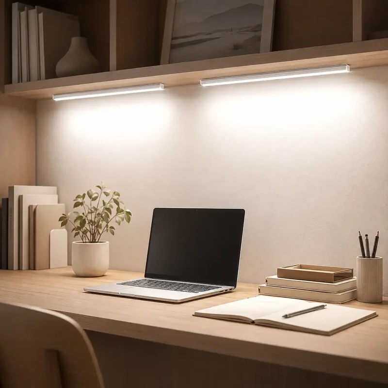 Touch & Hand Sweep Sensor Under Cabinet LED Light Bar - No-Drill, 7mm Ultra-Thin