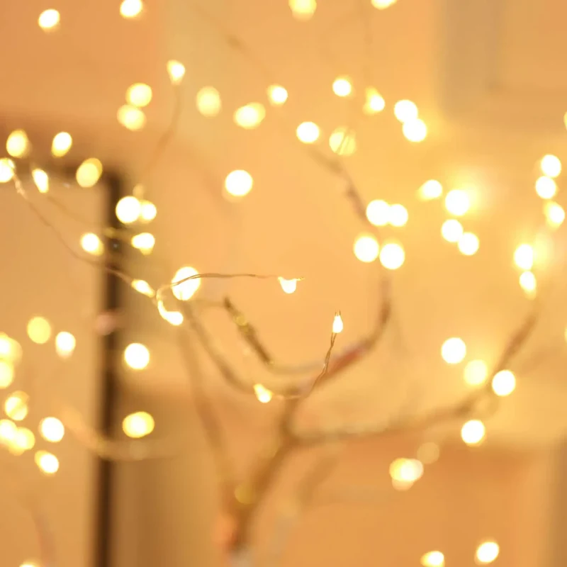 Sparkling Tree LED Table Lamp - 108-LED, Adjustable Copper Wire, USB Powered