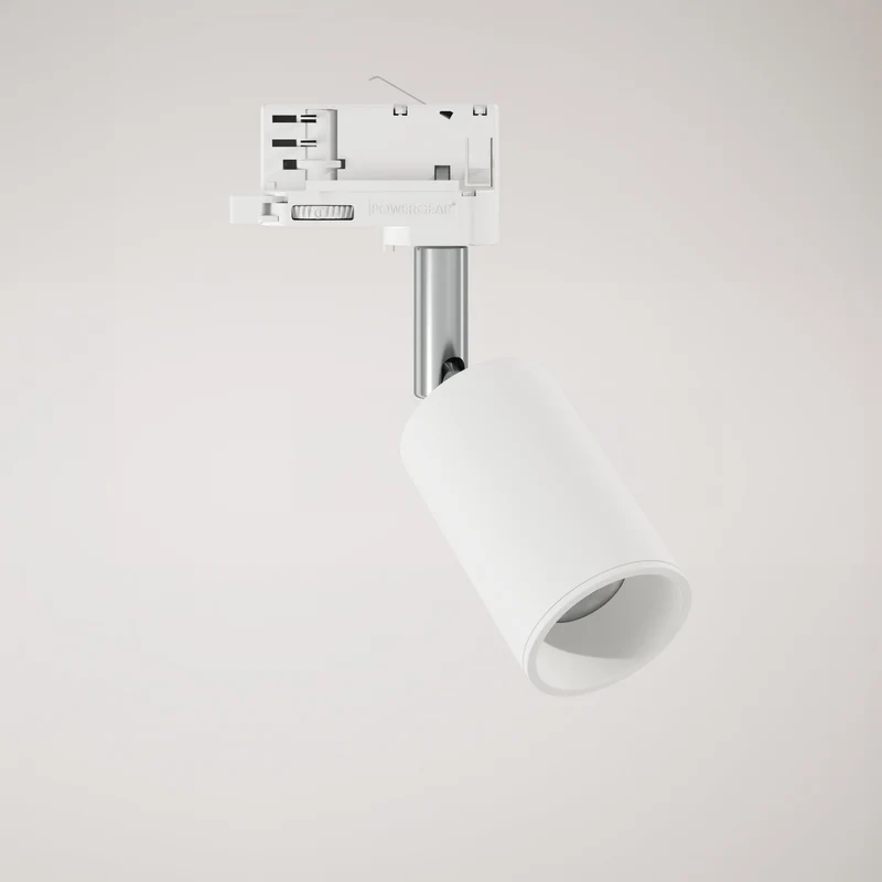 Spot orientable Bispot pour système sur rail - Blanc mat