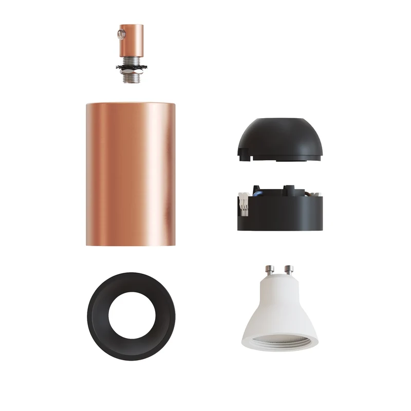 Spot GU10 Spotlight LED Bispot - Cuivre satiné / Noir