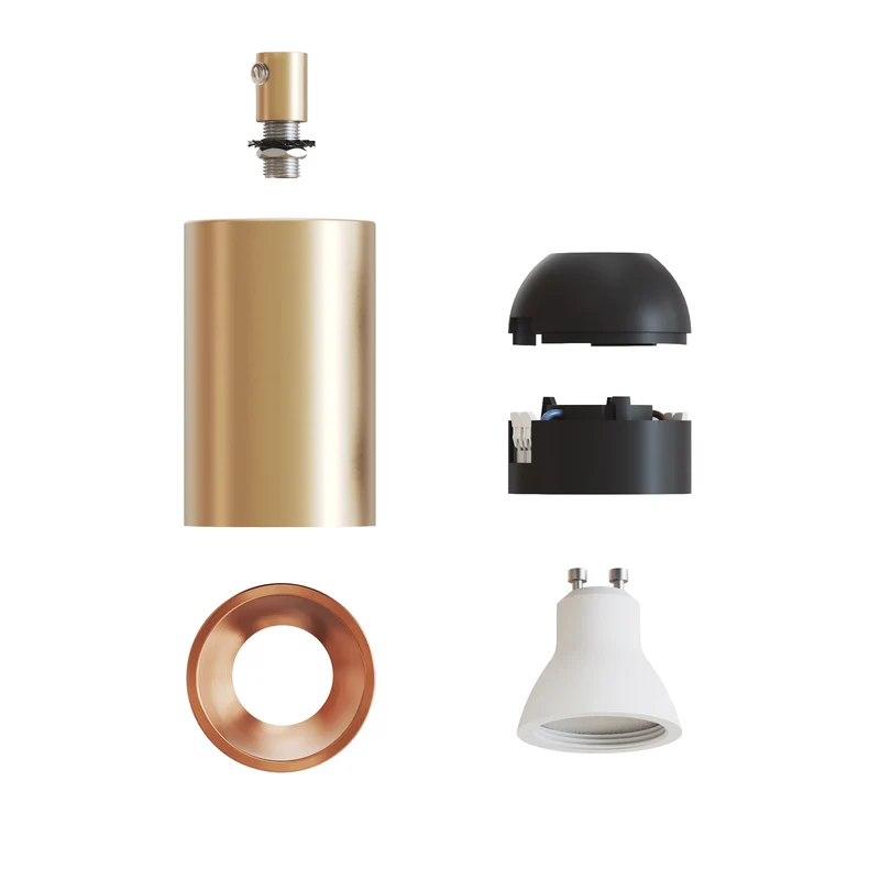 Spot GU10 Spotlight LED Bispot - Bronze satiné / Cuivre satiné