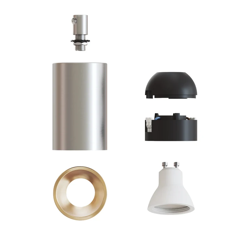 Spot GU10 Spotlight LED Bispot - Titane satiné / Bronze satiné