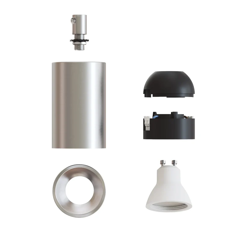 Spot GU10 Spotlight LED Bispot - Titane satiné