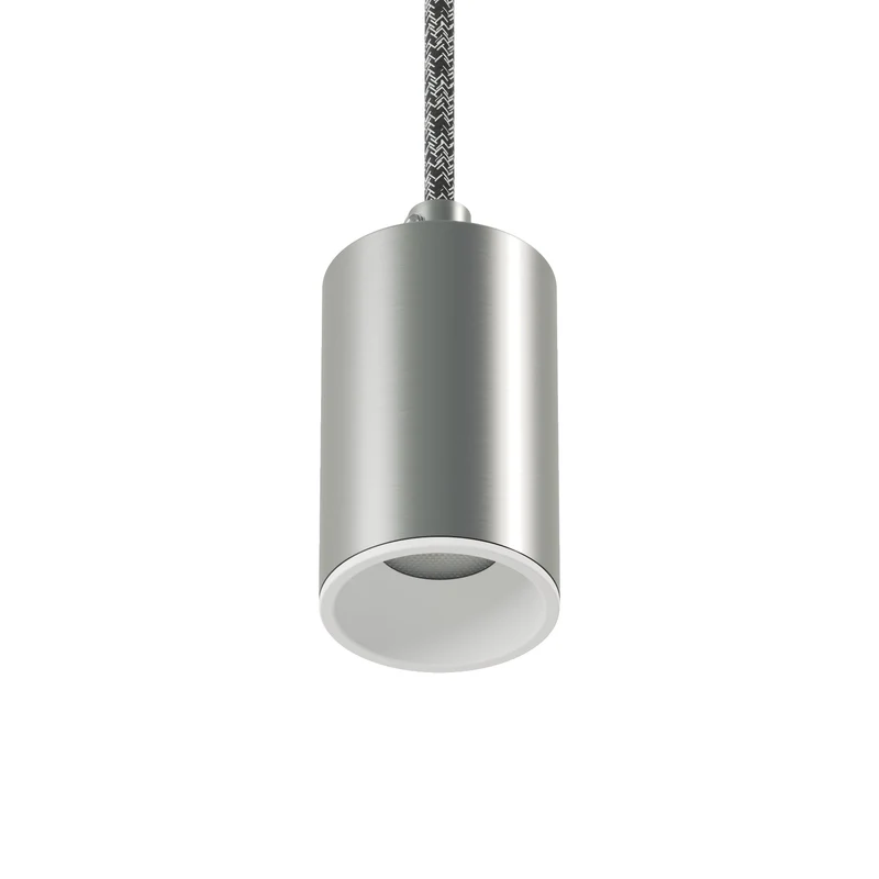 Spot GU10 Spotlight LED Bispot - Titane satiné / Blanc mat