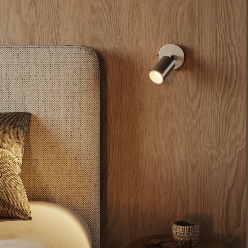 Spot GU10 Spotlight LED Bispot - Titane satiné / Blanc mat