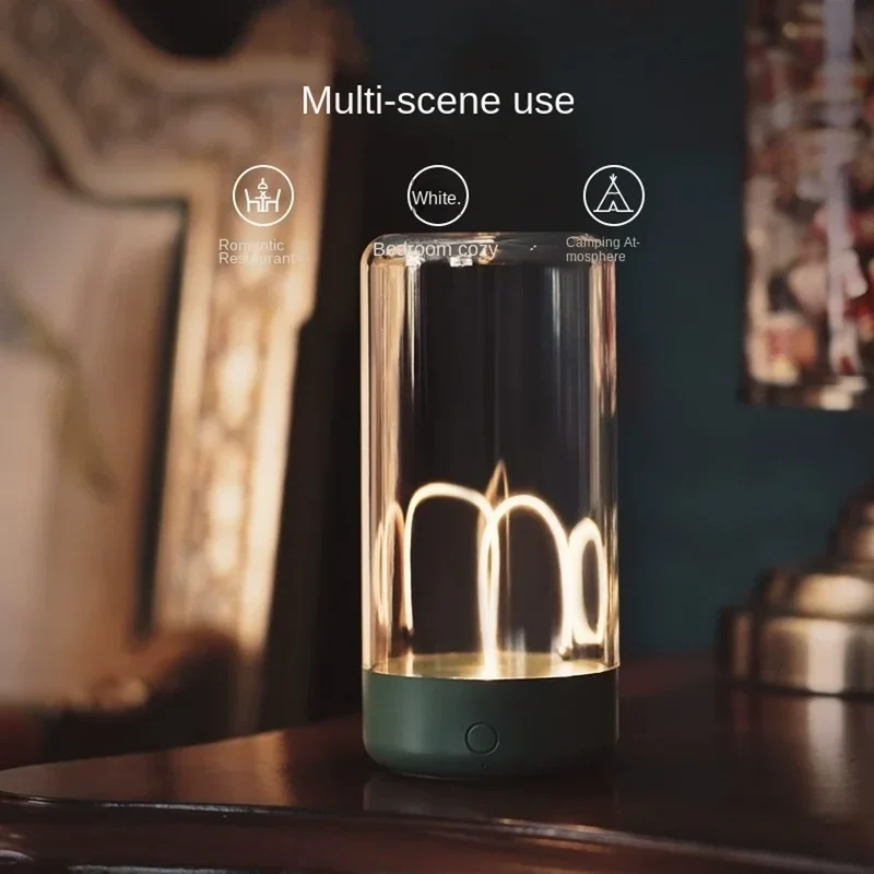 Magnetic Flexible Filament Table Lamp - Portable, Touch Dimmable, USB Rechargeable