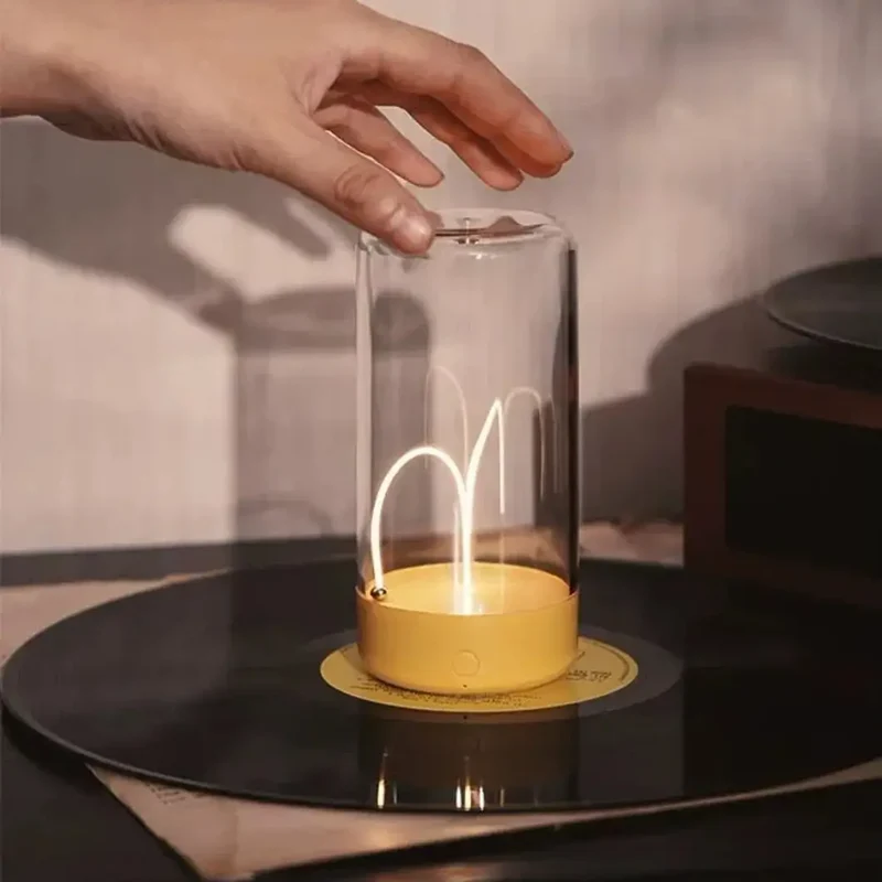 Magnetic Flexible Filament Table Lamp - Portable, Touch Dimmable, USB Rechargeable