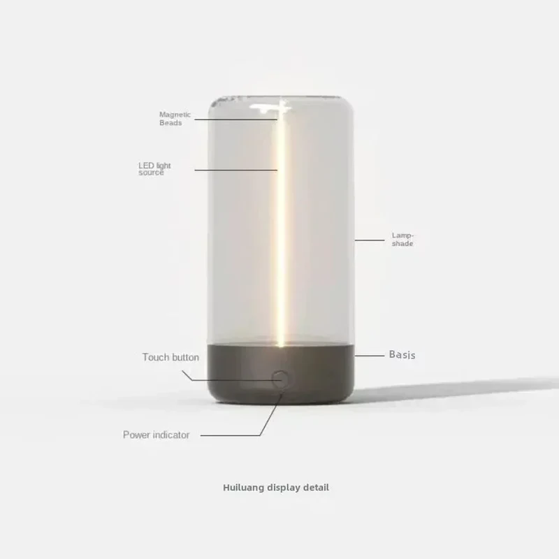 Magnetic Flexible Filament Table Lamp - Portable, Touch Dimmable, USB Rechargeable