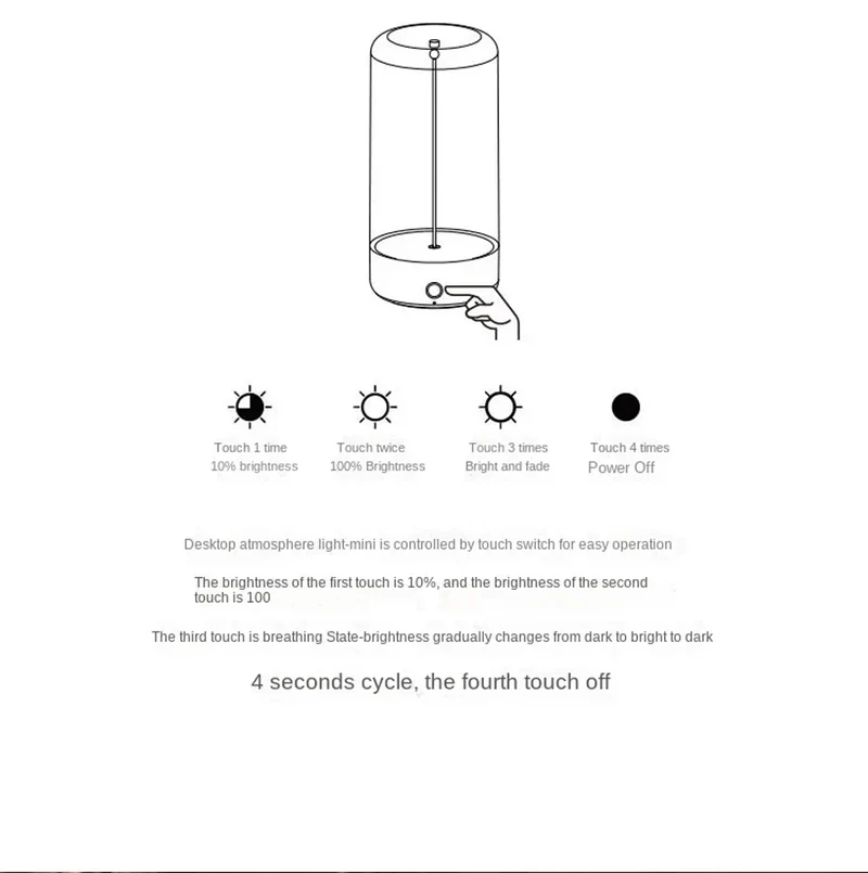 Magnetic Flexible Filament Table Lamp - Portable, Touch Dimmable, USB Rechargeable