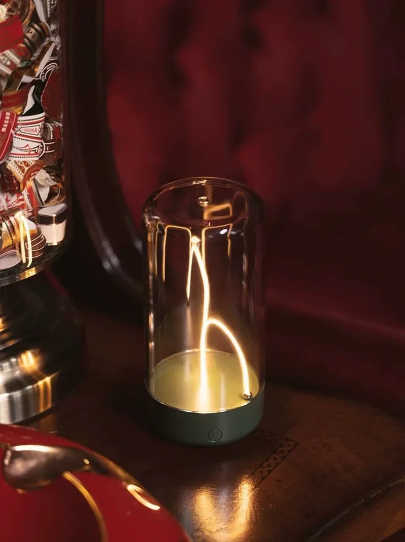 Magnetic Flexible Filament Table Lamp - Portable, Touch Dimmable, USB Rechargeable
