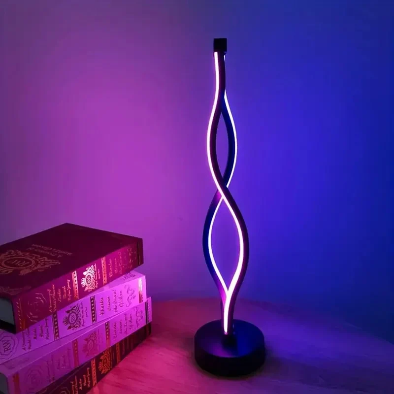 Nordic Creative Spiral LED Table Lamp - USB Powered, Dual-Color