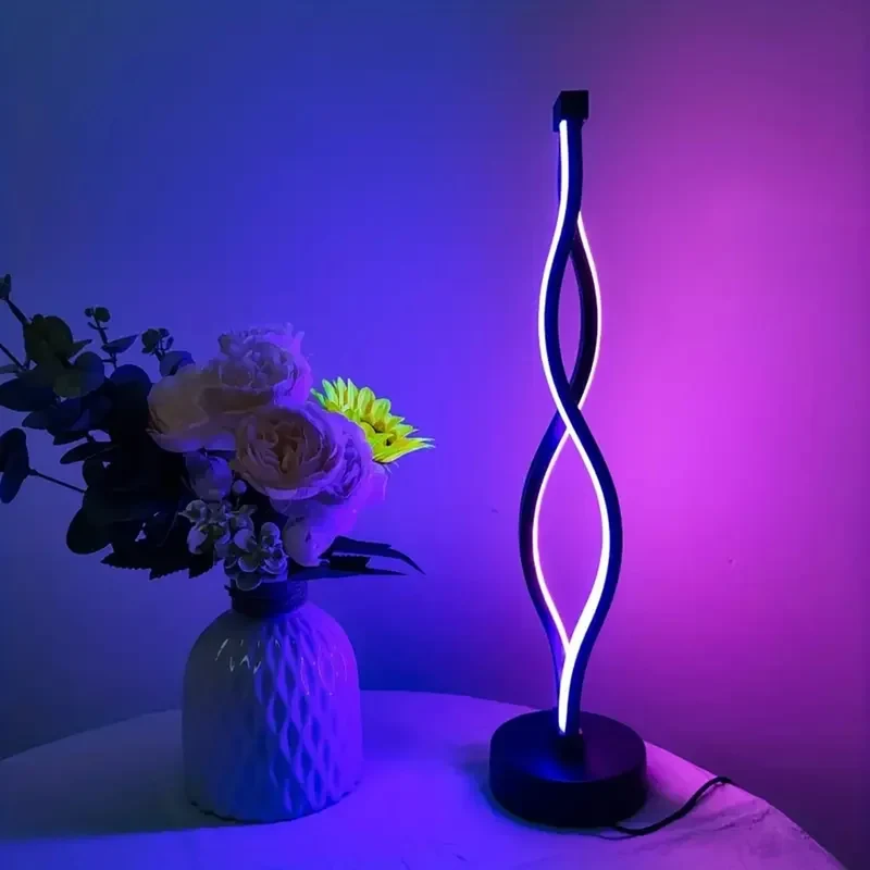 Nordic Creative Spiral LED Table Lamp - USB Powered, Dual-Color