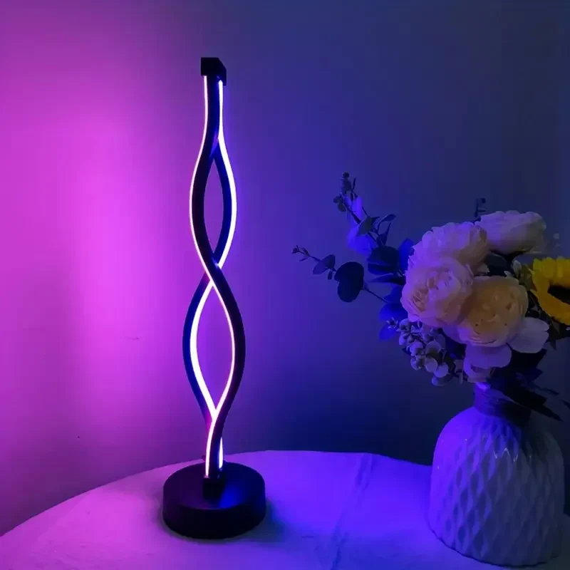 Nordic Creative Spiral LED Table Lamp - USB Powered, Dual-Color