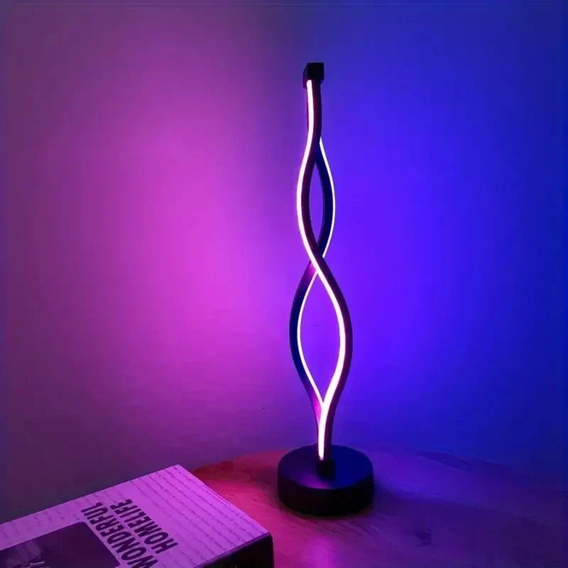 Nordic Creative Spiral LED Table Lamp - USB Powered, Dual-Color