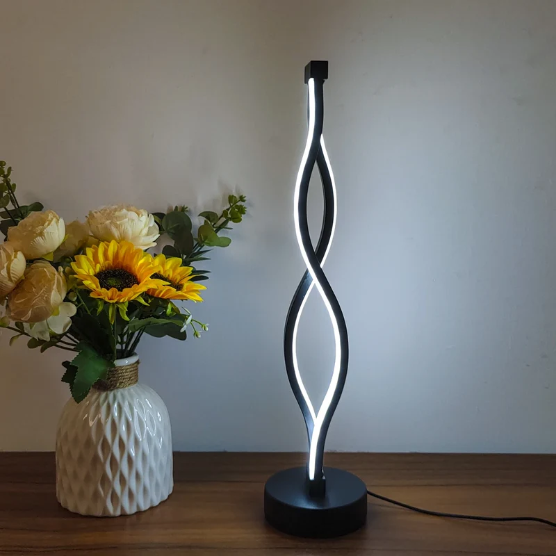 Nordic Creative Spiral LED Table Lamp - USB Powered, Dual-Color