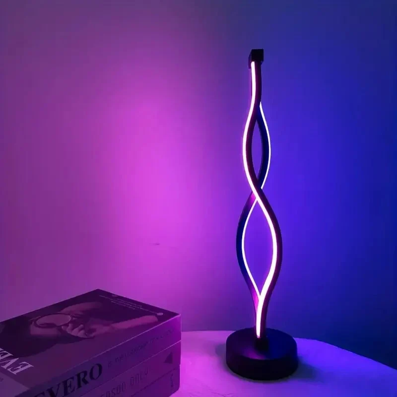 Nordic Creative Spiral LED Table Lamp - USB Powered, Dual-Color