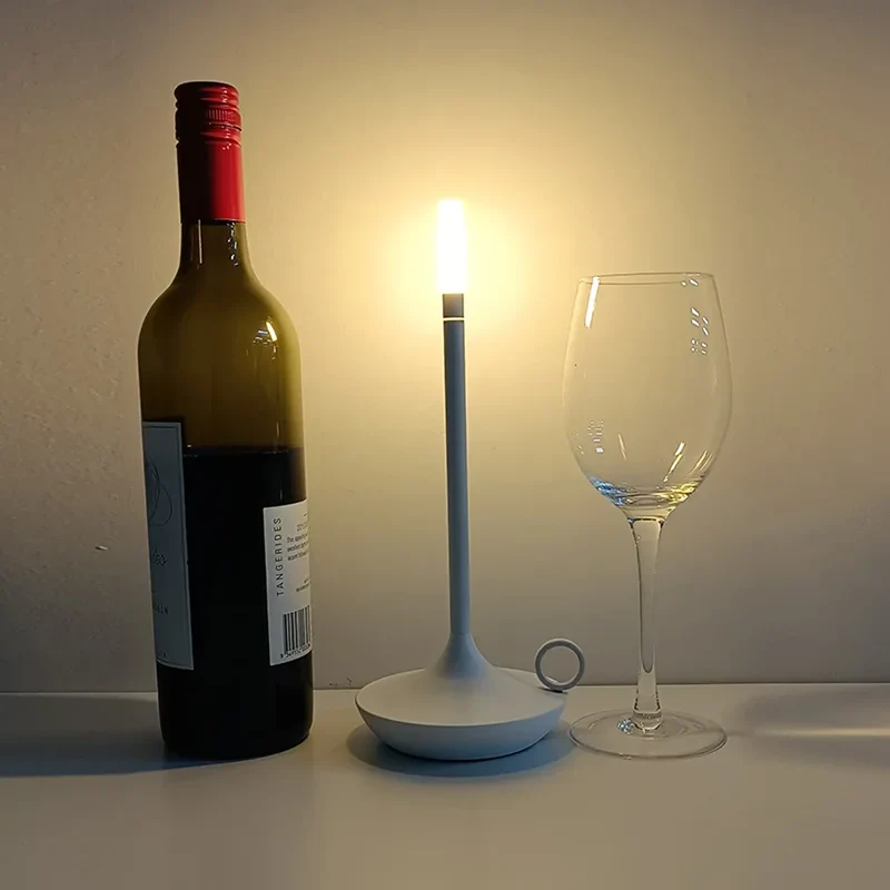 Vintage Candlelight LED Table Lamp - Touch Dimming, USB Rechargeable