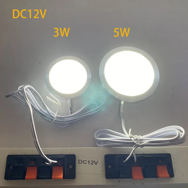 12V Ultra-Thin Aluminum LED Puck Lights - Mini Ceiling, Cabinets & RV Lighting