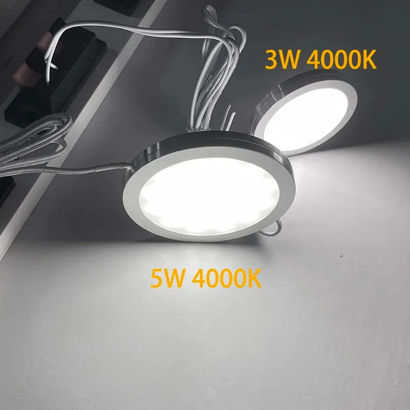 12V Ultra-Thin Aluminum LED Puck Lights - Mini Ceiling, Cabinets & RV Lighting