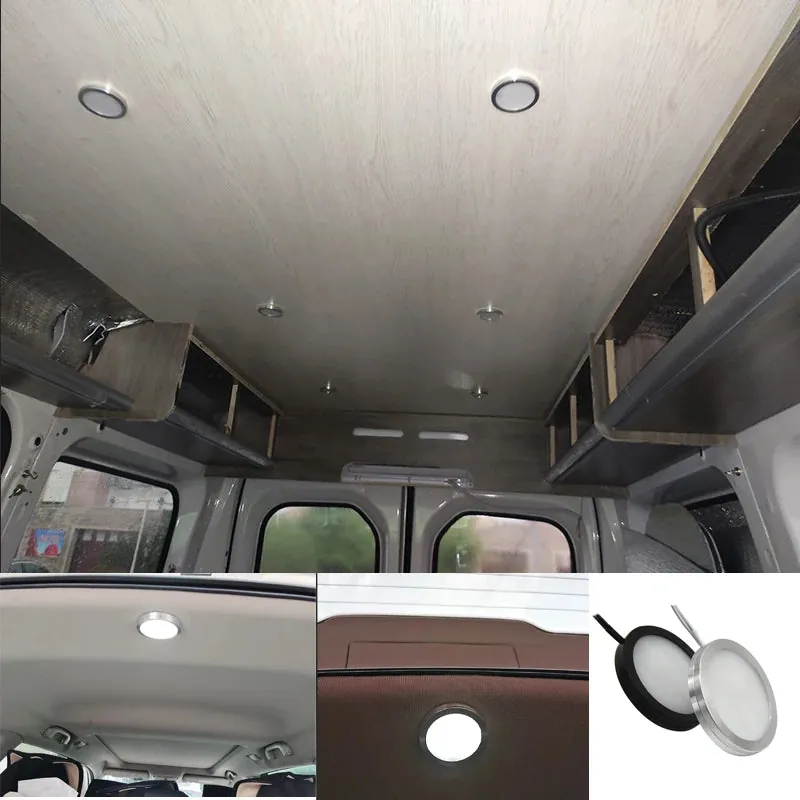 12V Ultra-Thin Aluminum LED Puck Lights - Mini Ceiling, Cabinets & RV Lighting