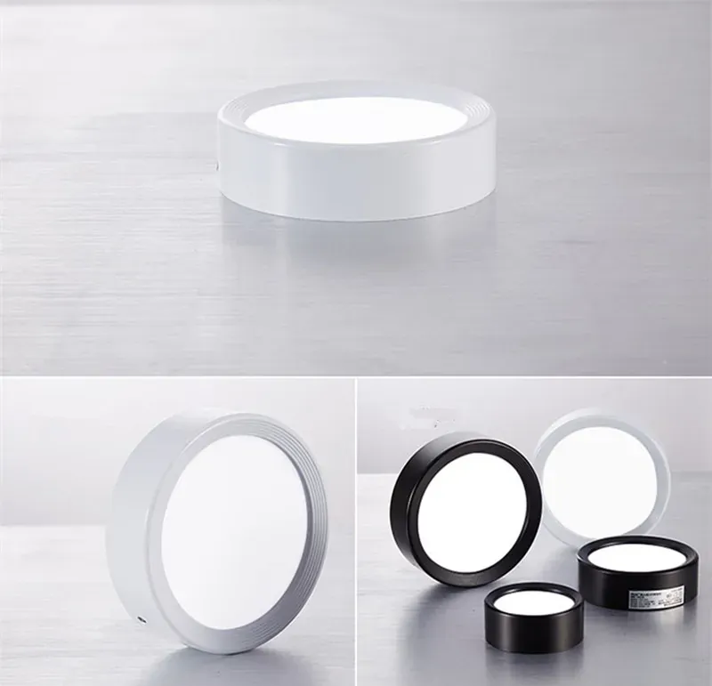 12V Aluminum Under Cabinet LED Puck Lights - Surface Mount, Multiple Wattage Options