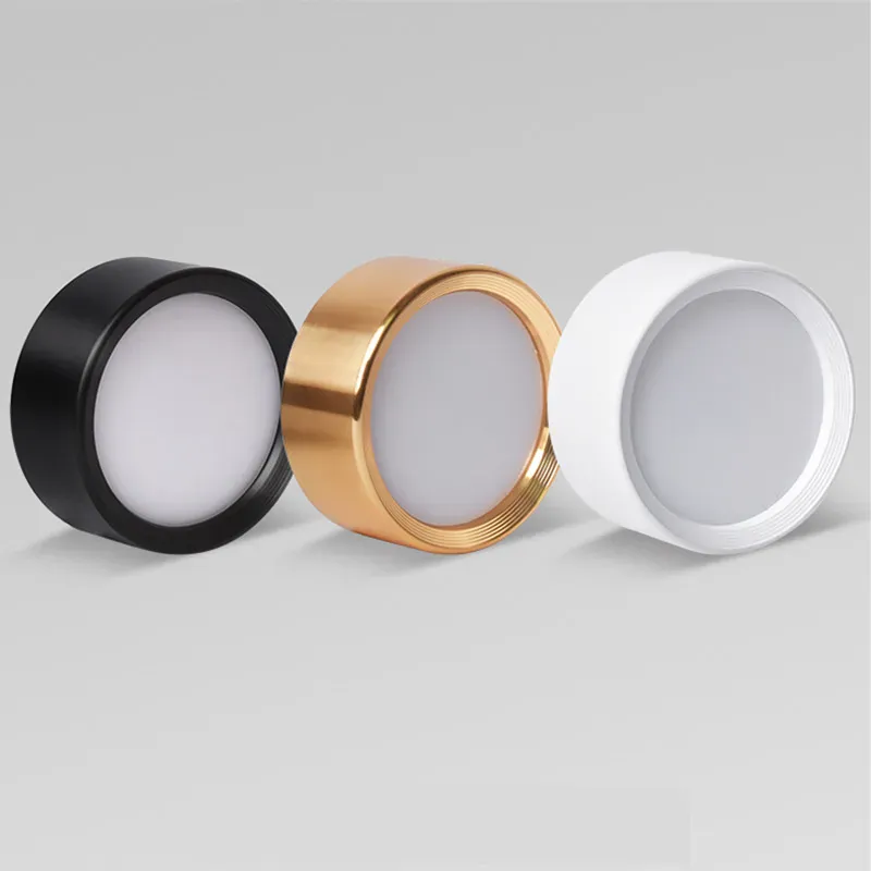 12V Aluminum Under Cabinet LED Puck Lights - Surface Mount, Multiple Wattage Options