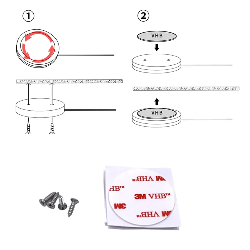 USB Under Cabinet LED Puck Lights — Switch Control, High CRI, Aluminum Body, 5V