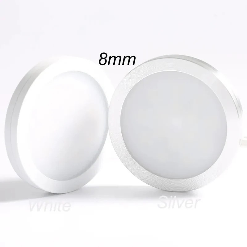 USB Under Cabinet LED Puck Lights — Switch Control, High CRI, Aluminum Body, 5V