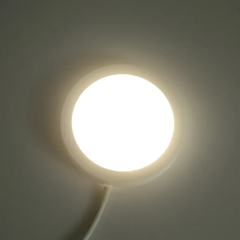 USB Under Cabinet LED Puck Lights — Switch Control, High CRI, Aluminum Body, 5V