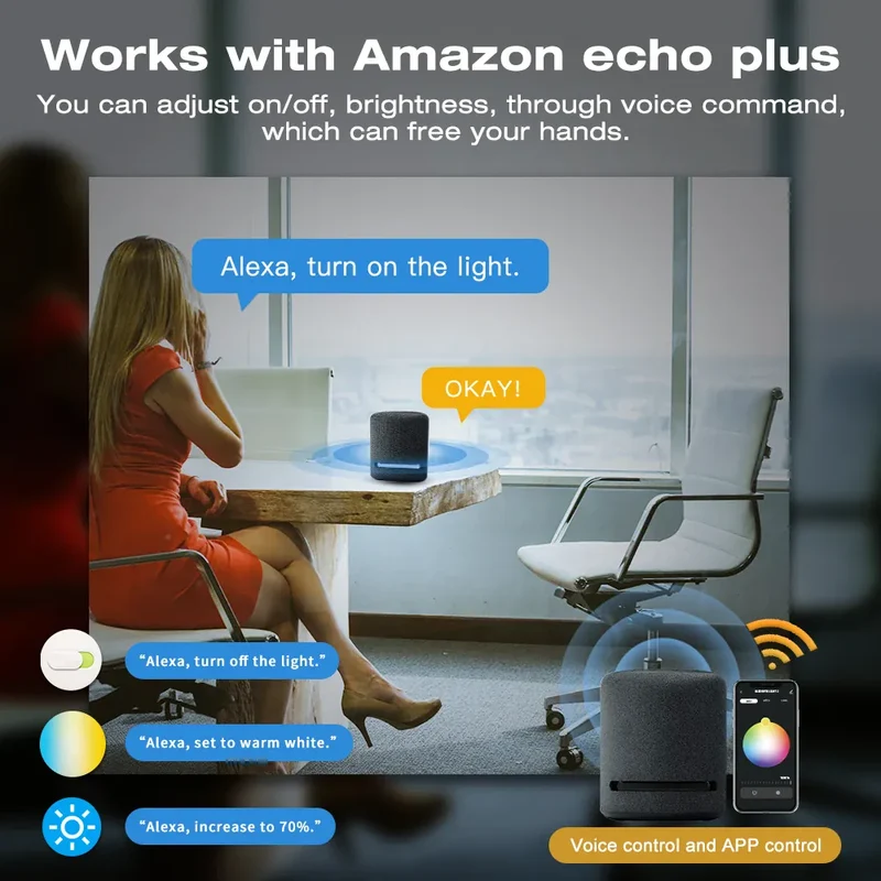 Tuya Zigbee Smart Under Cabinet LED Puck Lights - 12V, App & Voice Control, Full Kit