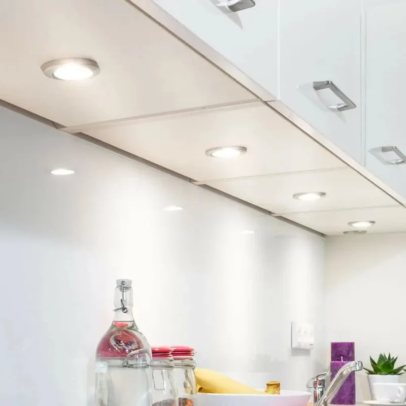 Tuya Zigbee Smart Under Cabinet LED Puck Lights - 12V, App & Voice Control, Full Kit