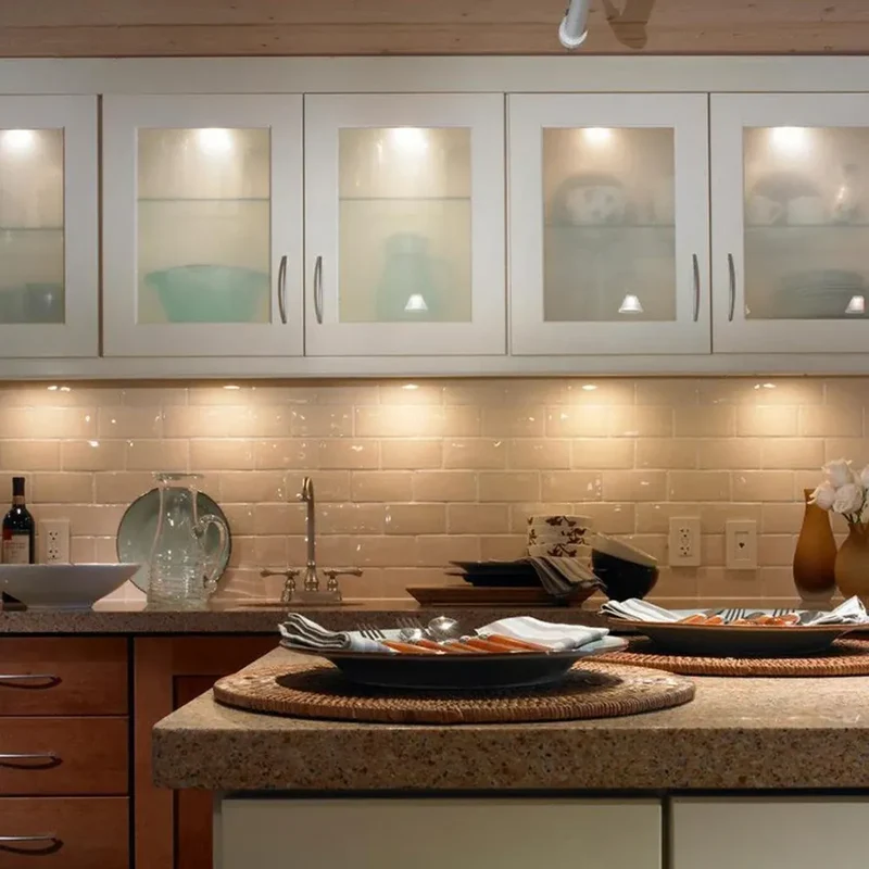 Tuya Zigbee Smart Under Cabinet LED Puck Lights - 12V, App & Voice Control, Full Kit
