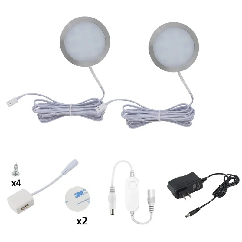 Tuya Zigbee Smart Under Cabinet LED Puck Lights - 12V, App & Voice Control, Full Kit