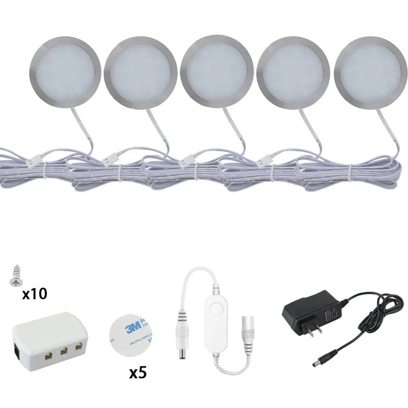 Tuya Zigbee Smart Under Cabinet LED Puck Lights - 12V, App & Voice Control, Full Kit