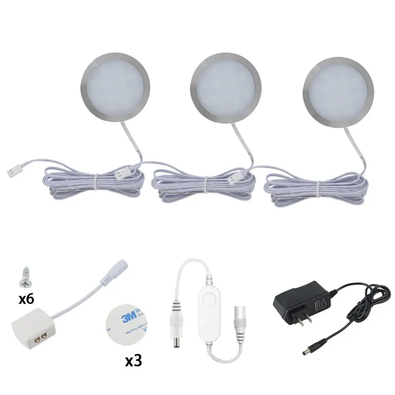 Tuya Zigbee Smart Under Cabinet LED Puck Lights - 12V, App & Voice Control, Full Kit