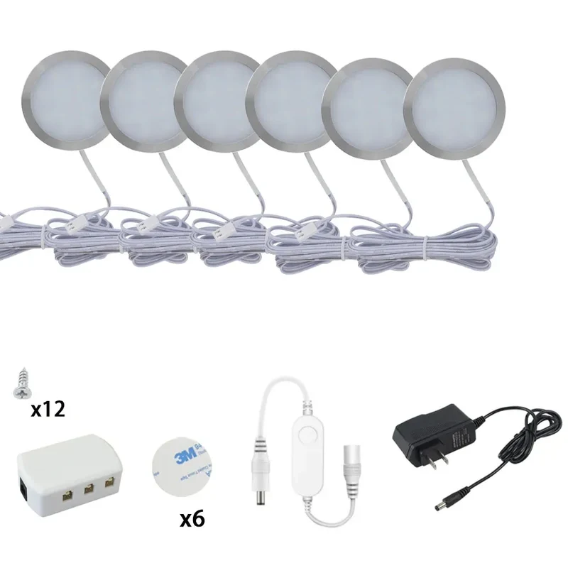Tuya Zigbee Smart Under Cabinet LED Puck Lights - 12V, App & Voice Control, Full Kit