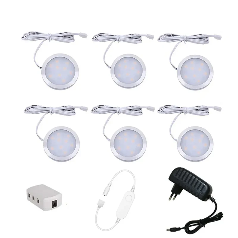 Tuya Zigbee Smart Under Cabinet LED Puck Lights - 12V, App & Voice Control, Full Kit