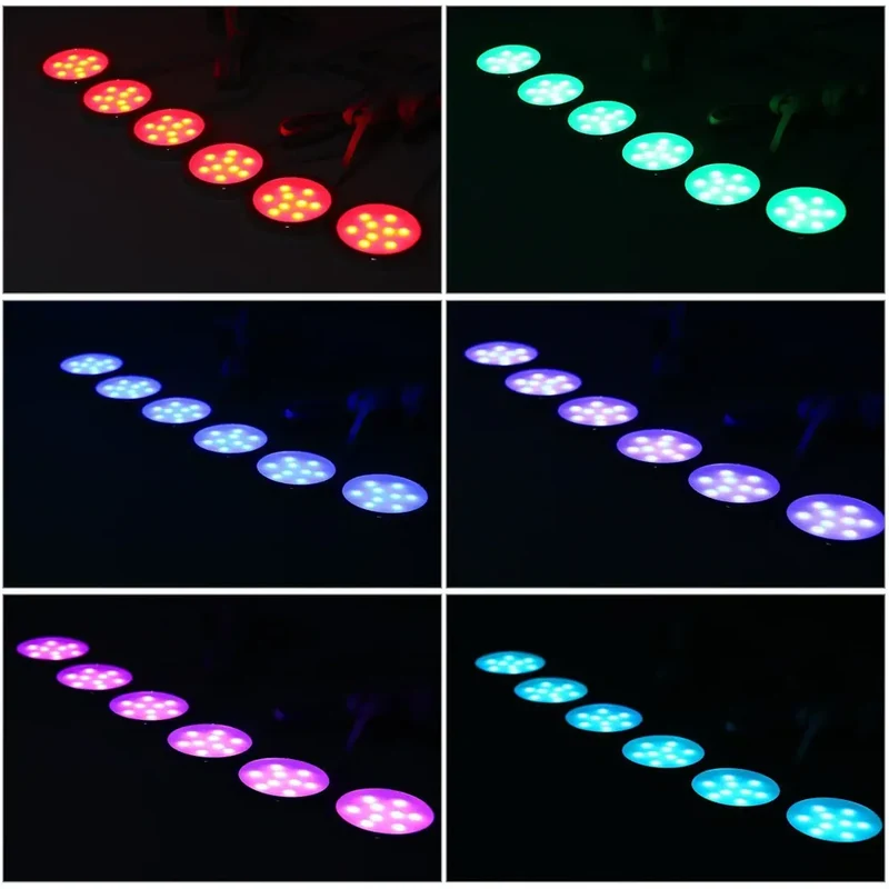 Tuya WiFi RGB Under Cabinet LED Puck Lights - 12V, App & Voice Control, Dimmable